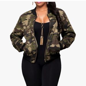 Camouflage Women's Bomber Jacket